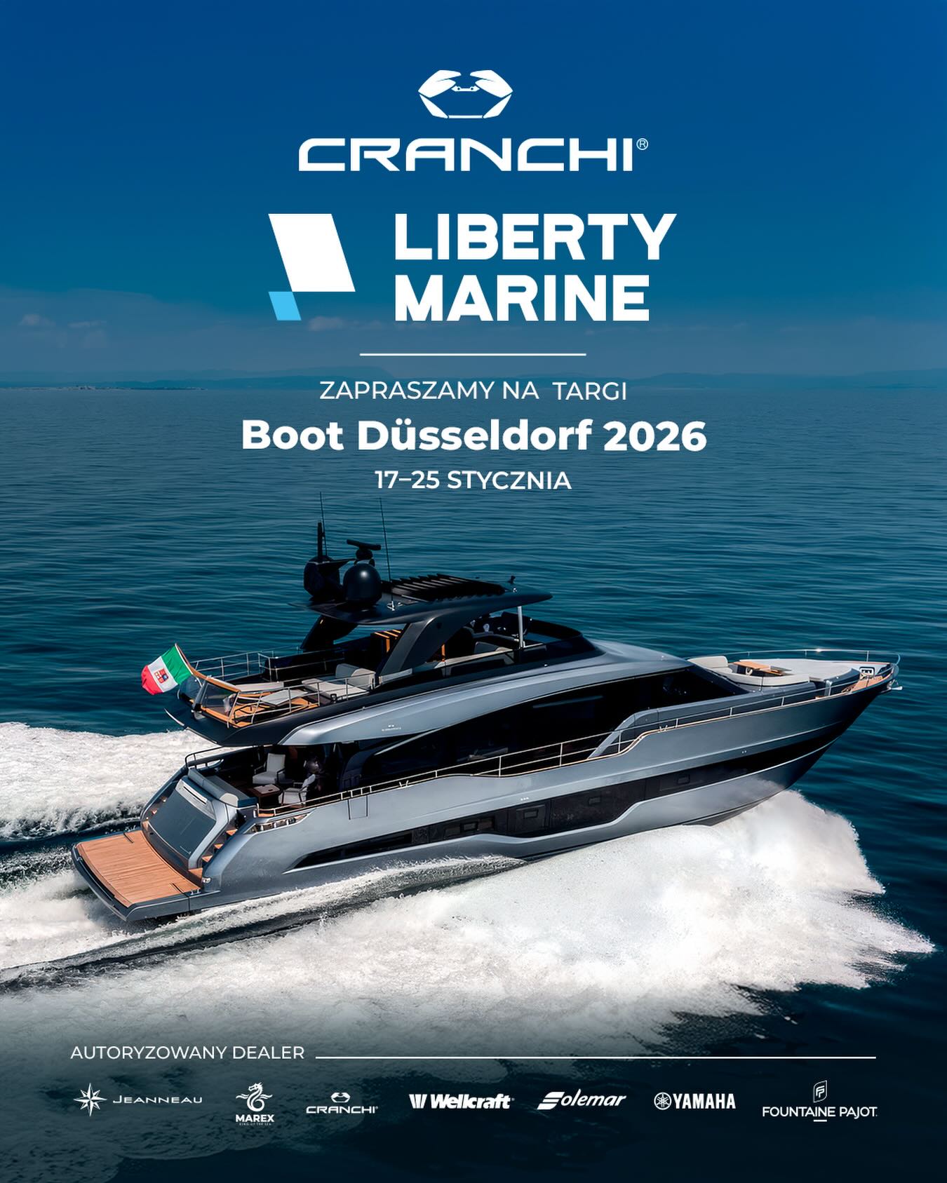 Włoski design, precyzja i emocje na wodzie — Cranchi po raz kolejny będzie obecne na Boot D....