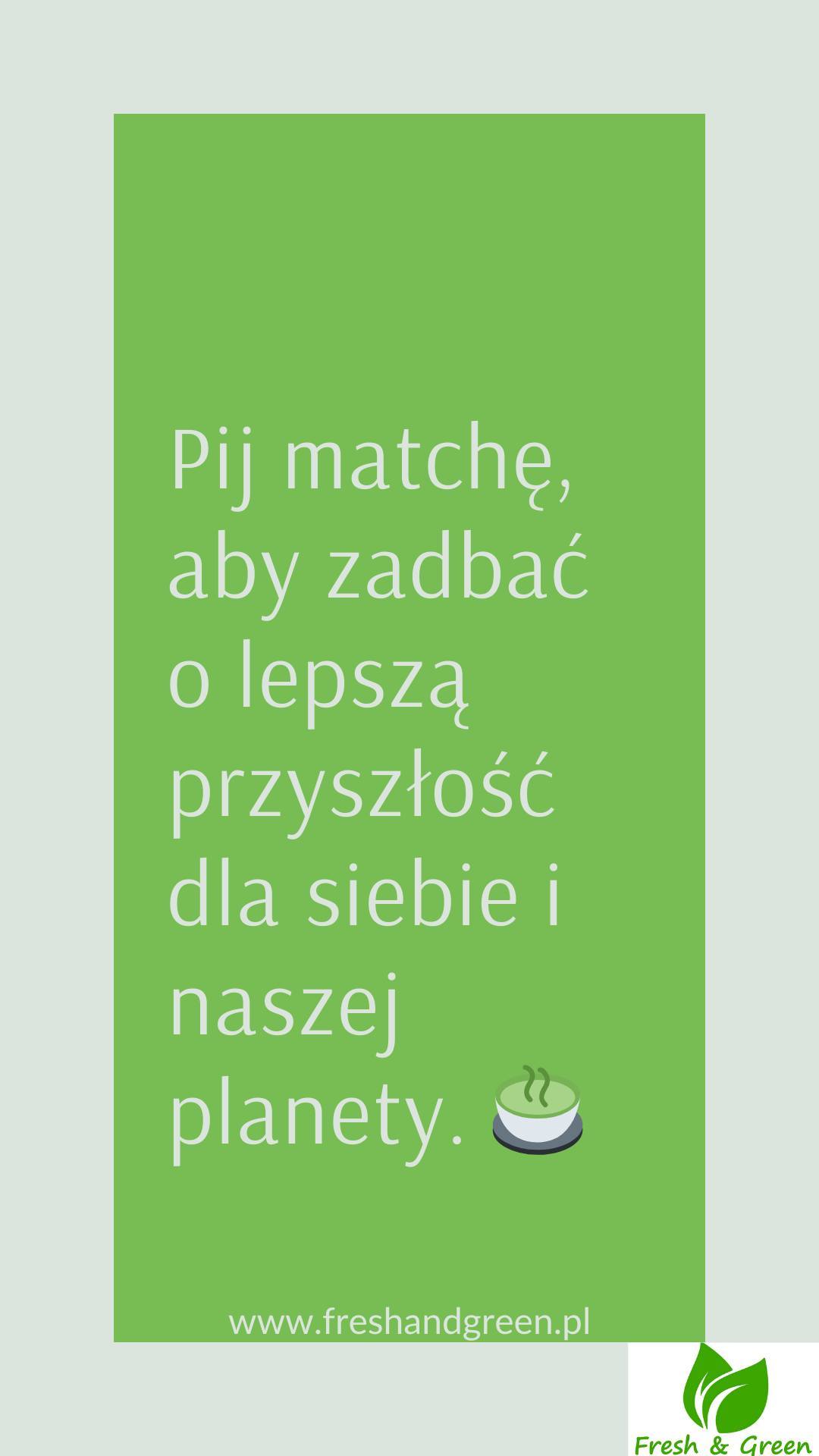 PIJĄC MATCHĘ, WSPIERASZ SIEBIE I PLANETĘ.
Wybierając matchę, wybierasz zdrowie dla siebie i przyszłość dla naszej planety. 🌍
Każda filiżanka matchy to wsparcie dla zrównoważonych metod uprawy i ekologii. 🌿
Z matchą dbasz o swoje zdrowie, jednocześnie wspierając środowisko. ♻️
Pij matchę, aby zadbać o lepszą przyszłość dla siebie i naszej planety. 🍵#freshandgreen #matcha #zdrowie #harmonia #wellnessSprawdź nasze profile:
Instagram: https://www.instagram.com/freshandgreen1/
Facebook: https://www.facebook.com/freshgreentea/
YouTube: https://www.youtube.com/@freshandgreen1
Nasza strona internetowa: https://www.freshandgreen.pl